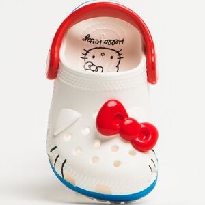 CROCS white Hello Kitty‎ classic toddler slip on clog shoes C4